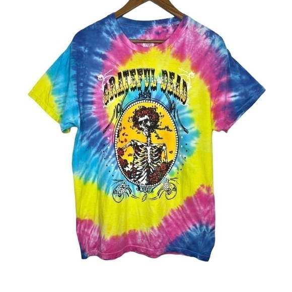 New Ripple Junction Grateful Dead Bertha Deco Frame Tie Dye Tee T-Shirt NWOT - Picture 1 of 11